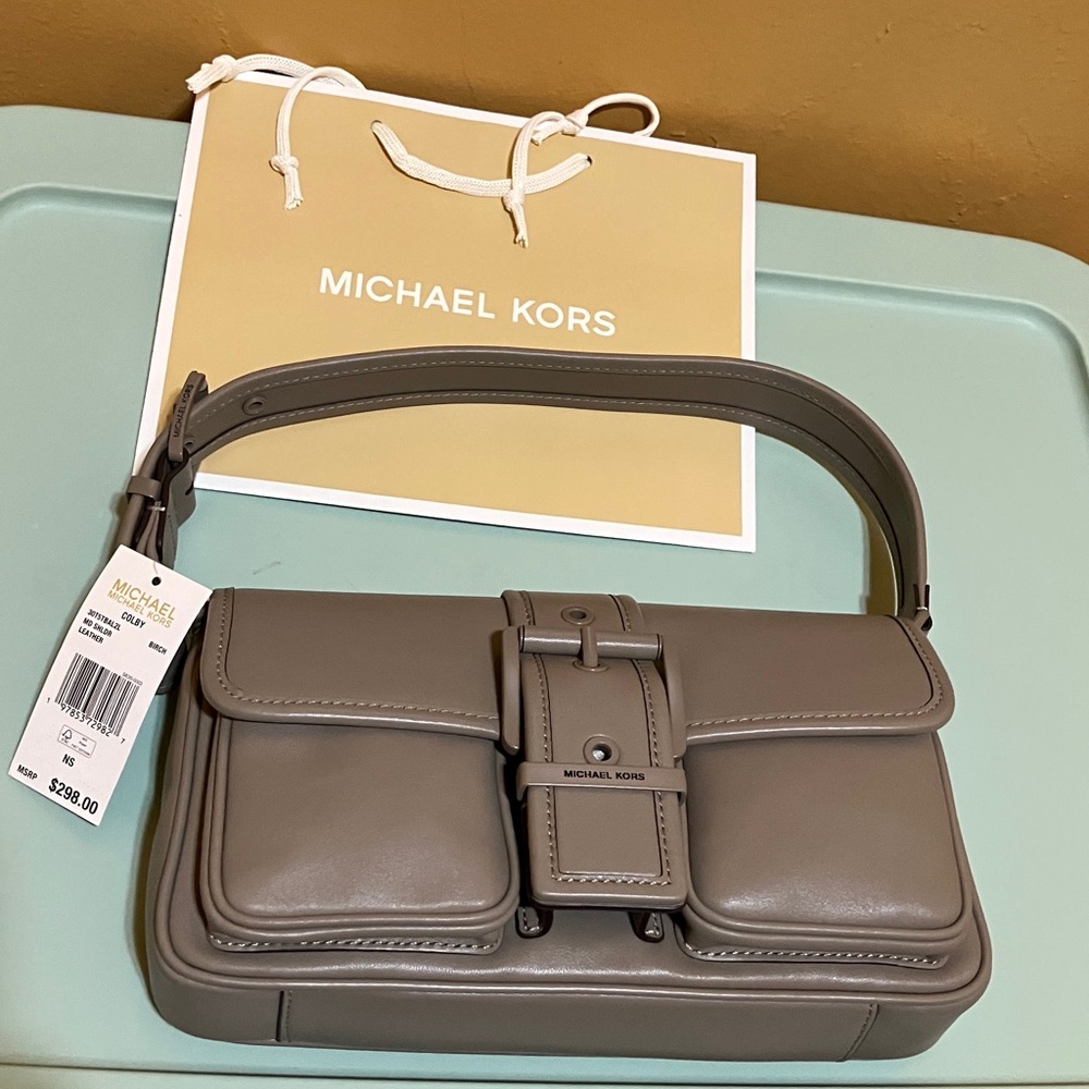 Michael Kors Colby MD Shldr Birch Leather